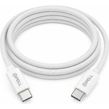 Pell PL-X23 60W Pd Type-C To Type-C Hızlı Şarj Kablosu 1m, Örgülü Data Kablosu