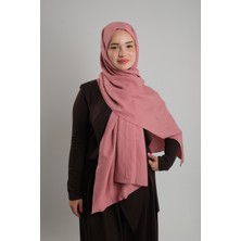 Giverny Pembe Düz Klasik Ria Şal Italyan Dikişli Pamuk Caz Sade 202130_04