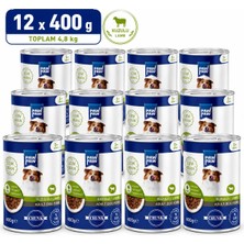 Pawpaw Yetişkin Kuzulu Konserve Köpek Maması 12 X400 G (Toplam 4,8 Kg)