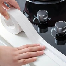 3.2 mt Banyo Küvet Mutfak Lavabo Beyaz Su Sızdırmaz Bant Su Geçirmez Kenar Tamir Bandı Sızdırmazlık