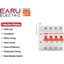 EARU Electric Eawmcb-T-4p Tuya App Wıfı Sigorta Zamanlayıcı Ses Uzaktan Kumanda Akıllı Otomatik Interruptor