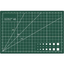 A5 Kesme Matı Patchwork - Cutting Mat - Kesme Tablası - Kesim Altlığı - 22 * 15CM - Yeşil
