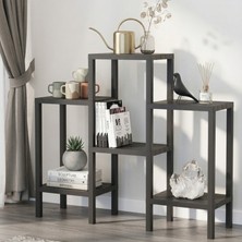 Snippy Omby - 6 Raflı Plastik Mutfak Düzenleyici Çiçeklik Banyo Rafı Ayakkabılık Kitaplık Piramit Model Organizer