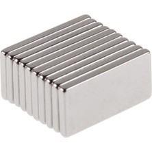 Dünya Magnet 10 Adet 20MM x 10MM x 1,5mm Köşeli Güçlü Neodyum Mıknatıs