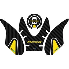 Aras Reklam ve Moto Aksesuar Rks R 250 2022-2023 Uyumlu Tank Pad Seti