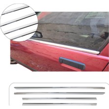 Servet Dizayn Oto Renault 19 Uyumlu Krom Cam Çıtası 4 Parça Paslanmaz Çelik