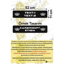 Karbonsoft Kişiye Özel Ahşap Dekor Plaka, Araba Plaka, Isimli Plaka, Cam Önü Plakası, Aksesuar Plaka Mdf KARBONNM501