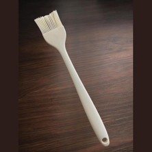 Silikon Yumurta ve Yağlama Fırçası Büyük Boy- 27 cm Krem Renkli Özel Seri