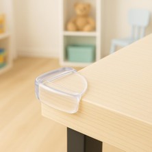 Ideal Baby Şeffaf Köşe Koruyucu, 3m Çift Taraflı Bantlı, Dayanıklı Silikon, Bebek ve Çocuk Güvenliği Için Masa Sehpa Köşe Koruma (16'li, Adet, 16.0)