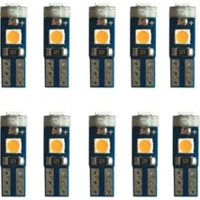 10 Adet T5 LED Mini Dipsiz Kilometre Gösterge Ambians Aydınlatma Turuncu