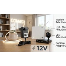 Chavoes 12V Çok Amaçlı Adaptör - Modem, Uydu Alıcı, Led, Kamera Güç Kaynağı (12 Volt 0.5A - 0.8A - 1A Uyumlu)