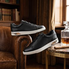 By Barretti Siyah Lastik Bağcıklı Metal Taban Sneaker