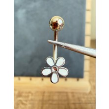 Zadenza Gold %100 316 L Cerrahi Çelik Papatya 10X1,6MM  Göbek Piercingi