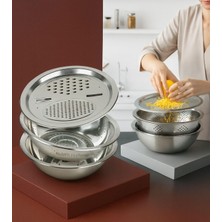 Transformacion Inox Rende Kase Süzgeç Seti - Multifix 3 In 1 722050 7.5 cm 1.1 Litre, 7430000722050