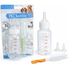 Yavru Kedi Köpek Biberonu 120 ml – Büyük Boy Evcil Hayvan Süt ve Mama Besleme Şişesi Seti, �