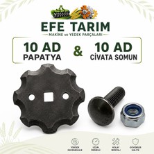 Efe Tarım Makina Yem Karma Bıçağı (M12 YILDIZ-95MM Papatya) - 10 Lu & Civata-Somun Dahil