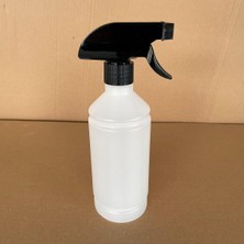 500 ml Siyah Tetik Spreyli Kimyasala Dayanıklı Plastik Şişe, 500 cc Spreyli Plastik Şişe x 4 Adet