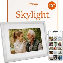 SKYLİGHT Skylight 10 Inc Dijital Resim Çerçevesi - Dokunmatik - Telefon Kontrollü, Gümüş
