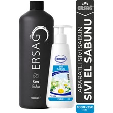 Ersağ Aparatlı Sıvı El Sabunu Seti 1000 ml + 250 ml