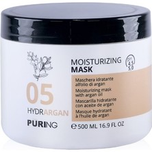 PURING 05 Hydrargan Normal ve Kuru Saçlar Için Argan&keten Tohumlu Nemlendirici Saç Maskesi 500ML