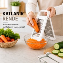 Katlanır Rende Ayrılabilir 2 Parçalı Çift Fonksiyonlu Kompakt Tasarım Pratik Mutfak Rendesi Sariva Home