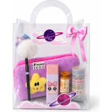 Sevimli Yıldız Temalı Kırtasiye Seti/peluş Kalem Kutusu, Hb Kalem, Silgi, Washi Bantlar, Kalemt