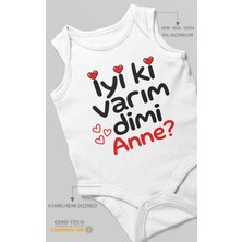 Morivo Kids Iyi Ki Varım Dimi Anne? Sıfır Kol Bebek Zıbını %100 Pamuk
