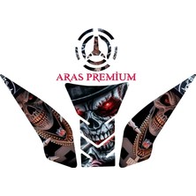 Aras Reklam ve Moto Aksesuar Rks Srk 400 Rr 2024-2025 Uyumlu Tank Pad Seti