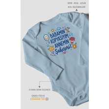 Morivo Kids Babamın Kopyasıyım Annemin Şaheseri Uzun Kollu Çıtçıtlı Bebek Body