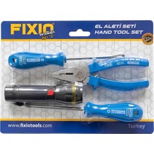 Fixio VS1003 Trafik El Aleti Seti 4 Parça – Pense Tornavida Seti + El Feneri, Araç Içi Acil Ta
