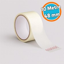 Tamir Bandı Enine Boyuna Lifli 48MM x 10MT Şeffaf Ultra Güçlü Yapışkan Onarım ve Izolasyon Bandı