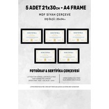 Yhfoto 5 Adet A4 Siyah Pvcli 21X30 Belge Için Siyah 21 x 30