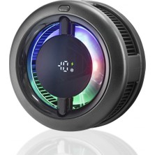 Marsilyan Manyetik Telefon Soğutucu Fan Rgb Dijital Ekranlı - Siyah CX19