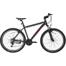 Bisan Atlas Erkek Dağ Bisikleti 48CM V 27.5 Jant 21 Vites Parlak Gri Kırmızı