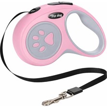 Sogud Otomatik Köpek Tasması 3 Metre Pembe – Geri Çekilebilir Kilitli Makara Sistemi – Dayan�