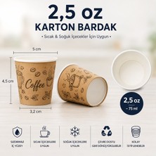 Saka Ambalaj 2,5 Oz (75CC-75ML.) Karton Bardak 100 Adet