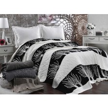 Doux Home Collection Doux Home Ağaç Rekli Desen Triko Yatak Örtüsü 220 x 240