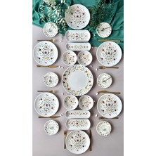 Yiğit Seramik Züccaciye Serenat Model 6 Kişilik 21 Parça Sosluklu Modern Kahvaltı/brunch Takımı