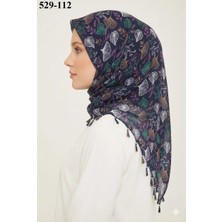 Dolce Life Desenli Sökme Boncuklu Eşarp 529-112