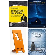 Marnet Yayıncılık 200 Yaşam Kesiti 1000 Aforizma-Aforizmalar 8 - Özer Uçuran Çiller + Kuzey Işıklarının Şarkısı + Telefon Tutucu + Bir Kar Tanesi
