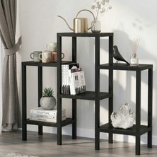 Snippy Omby - 6 Raflı Plastik Mutfak Düzenleyici Çiçeklik Banyo Rafı Ayakkabılık Kitaplık Piramit Model Organizer