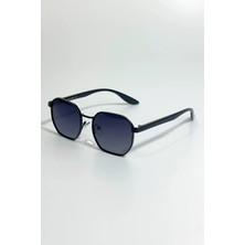 Chocolate Eyewear Unisex Polarize Köşeli Güneş Gözlüğü Siyah UV400 Koruma