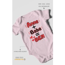 Morivo Kids Anne ve Babaya Özel Kısa Kollu Bebek Body %100 Pamuk