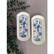 Yiğit Seramik Züccaciye Bluekitchen Model 2 Parça Orta Oval / Peynir Tabağı