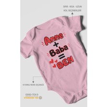 Morivo Kids Anne ve Babaya Özel Kısa Kollu Bebek Body %100 Pamuk