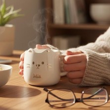 Keyfim Shop Kişiye Özel Tatlı Kedi Tasarımlı Kupa Bardak