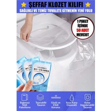 Yıldızhane Şeffaf Klozet Kapak Kılıfı Naylon Klozet Kapak Örtüsü (50 Adet) TYCK5BL0CN172614