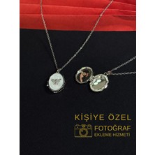 Melisa Takı & Aksesuar 316L Çelik Gümüş Renk Açılır Resimli Kolye (Fotoğraf Eklenebilir)