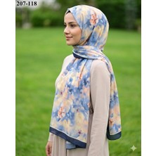 Moon Scarf Bambu Kraş Pamuk Şal (Lacivert) 207-118