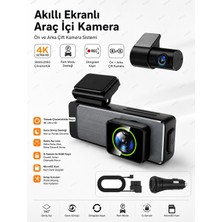 Nivego Blc 4K Ultra Hd Araç Içi Kamera Ön ve Arka Çift Kameralı Akıllı Ekranlı Dash Cam Gece Görüşlü G-Sensörlü 140° Geniş Açı Microsd Kart Destekli